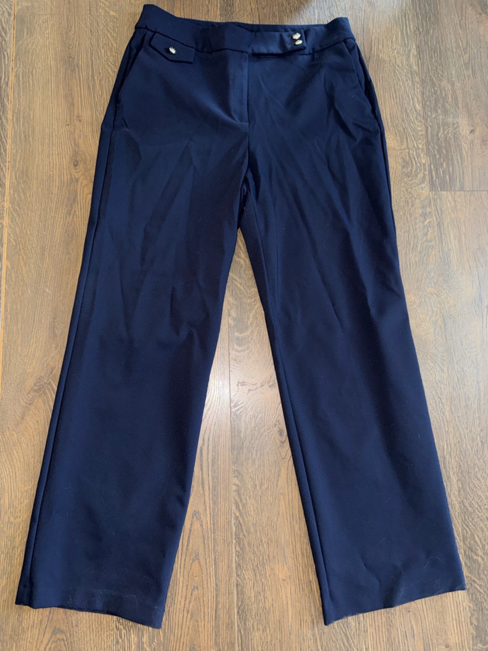 Rachel Zoe Navy Wide-Leg Pants